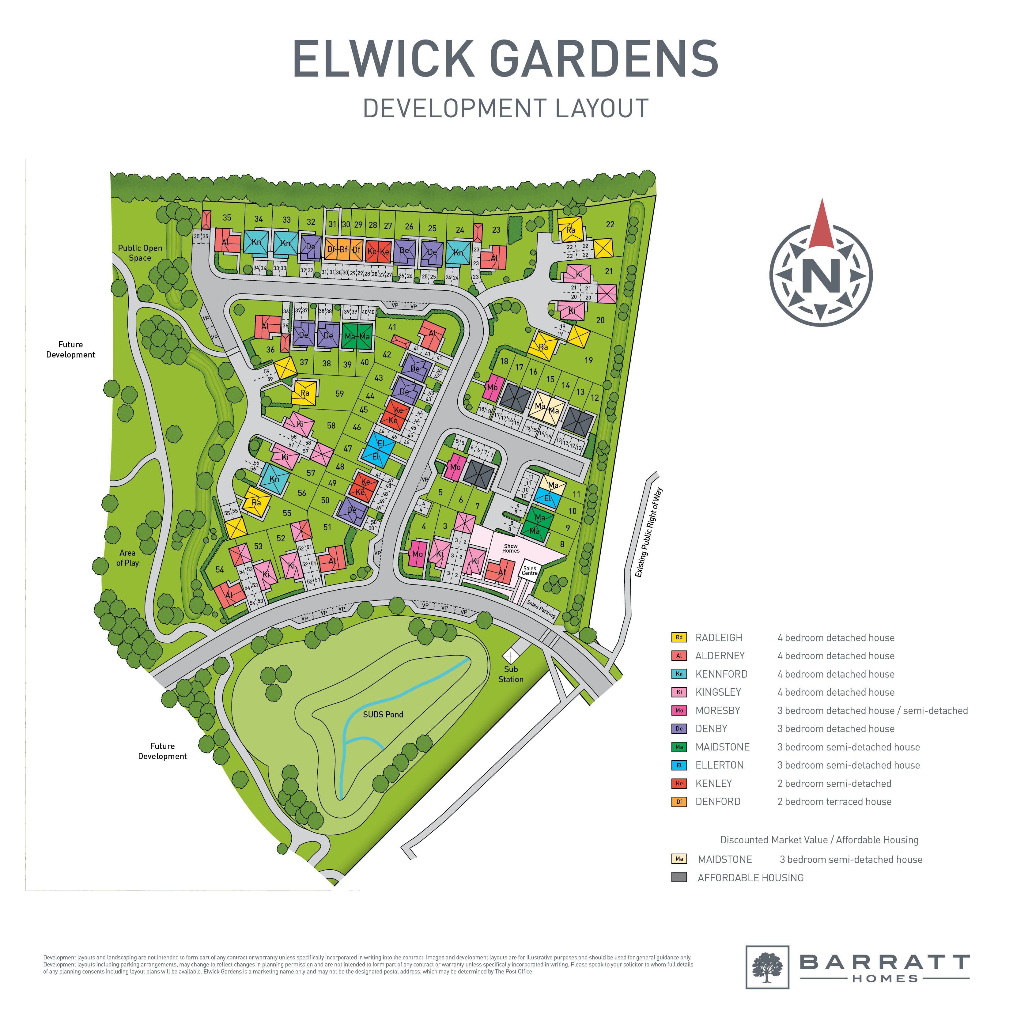 Elwick Gardens in Hartlepool, Houses by Barratt Homes