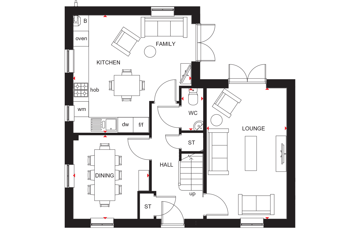 4 Bed Detached House, Knights View in Langold by Barratt Homes (H852221)