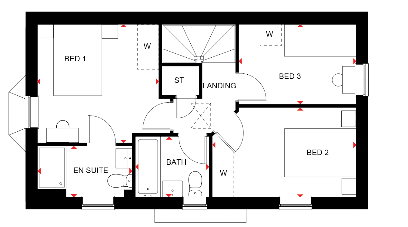 3 Bed Semi Detached House, Ryebank Gate in Yapton by Barratt Homes ...