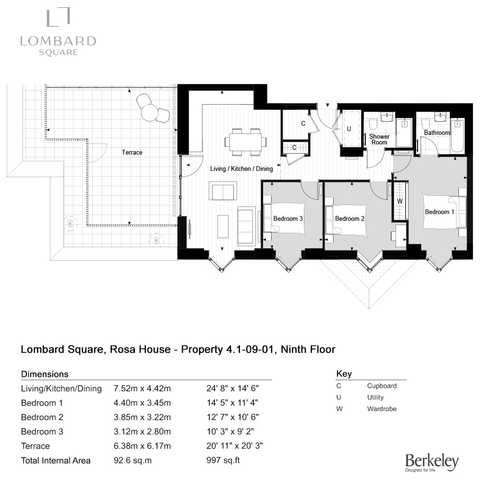3 bedroom apartment for sale