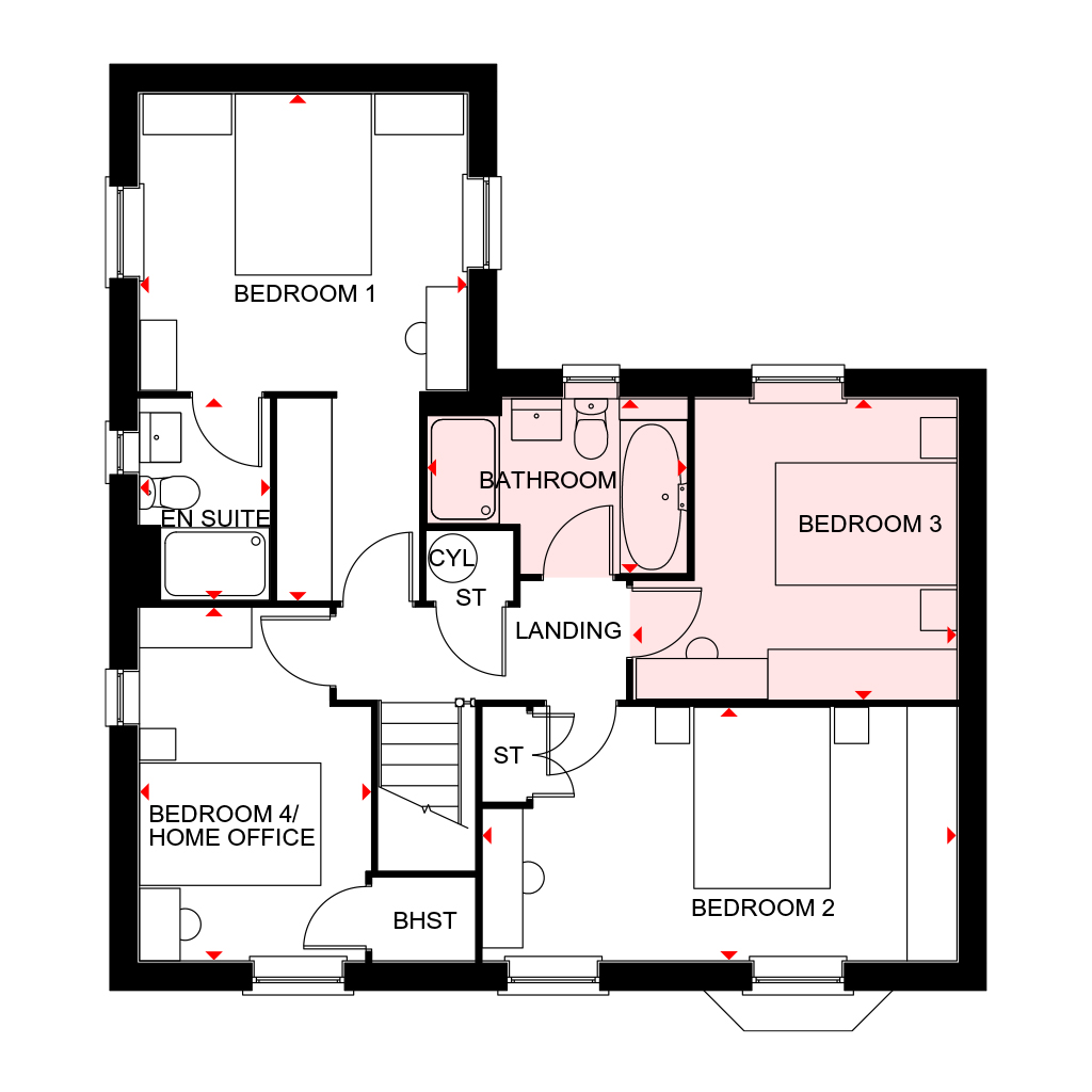 4 Bedroom Property, Bertone Gardens at Hanwood Park in Barton Seagrave