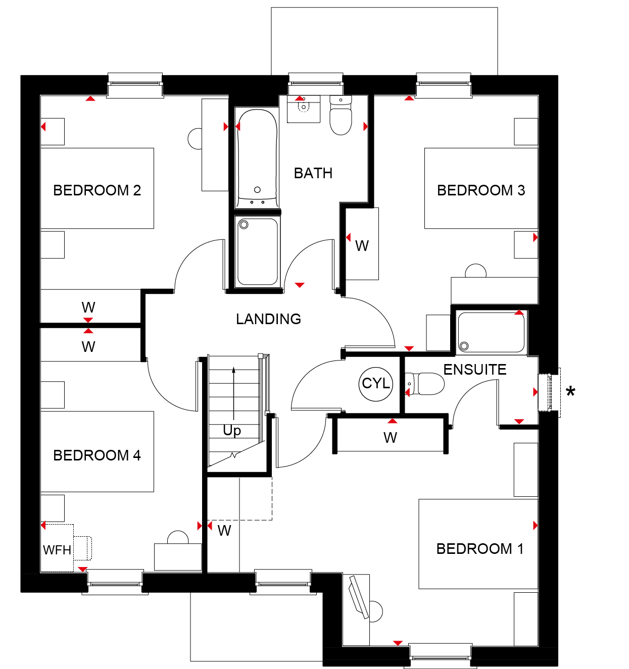 House of 4 Bedrooms, Mallard Meadows at Winslow in Winslow by David