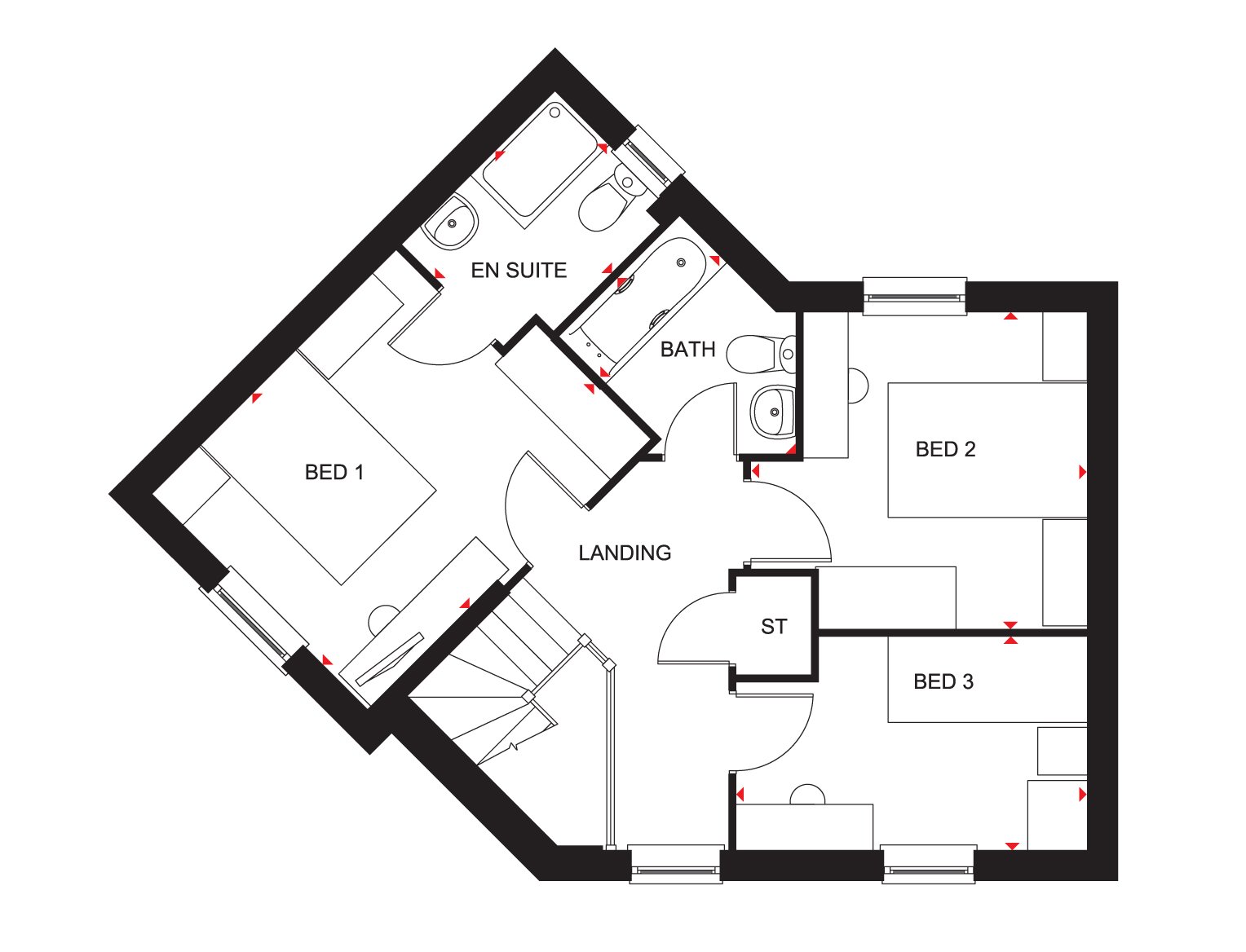 3 Bedroom Property, The Pavilions in Bodicote by David Wilson Homes
