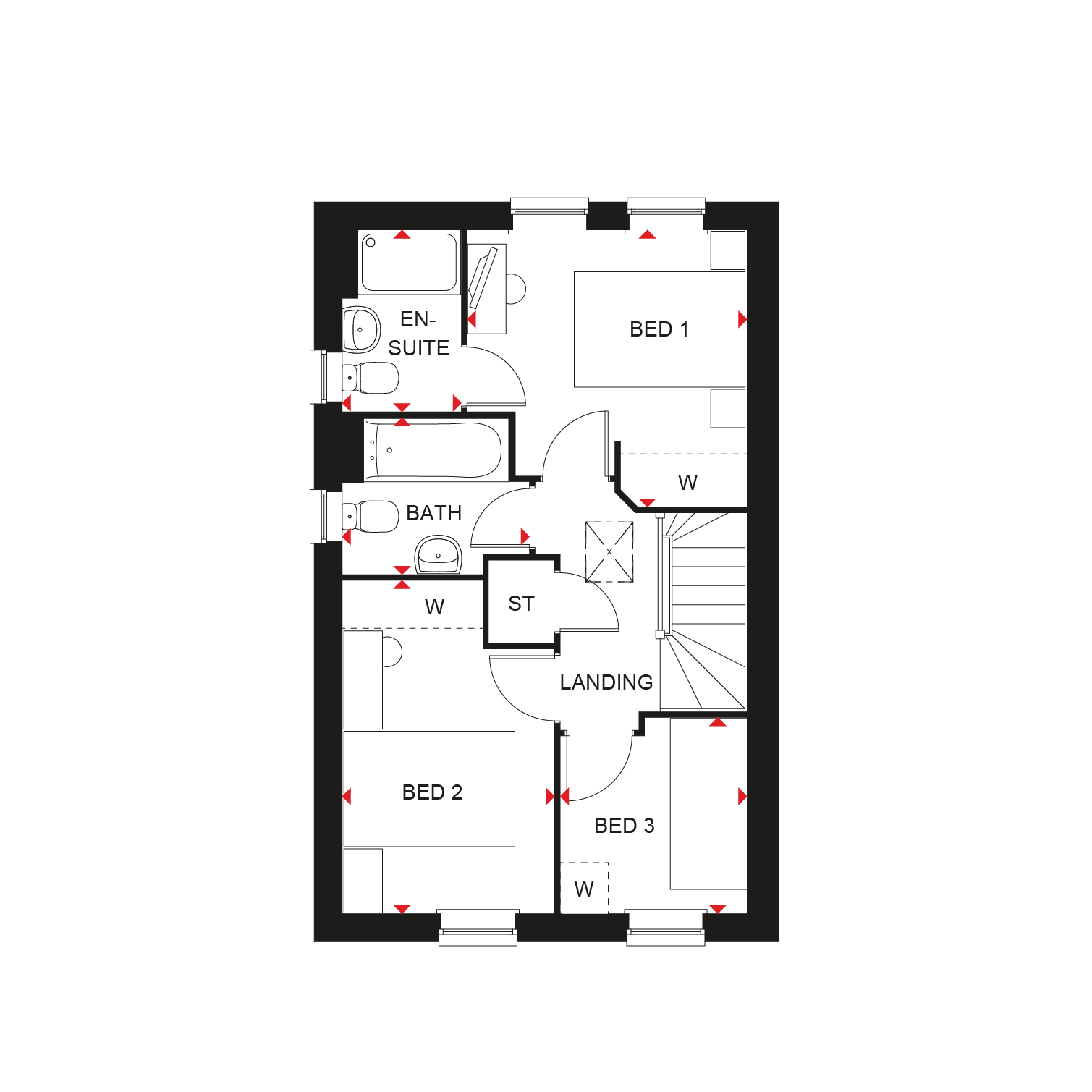 House of 3 Bedrooms, The Poppies in Fant by David Wilson Homes (H85586)