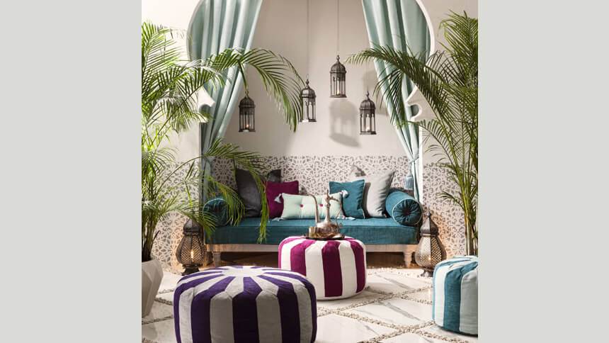 Moroccan themed party setting