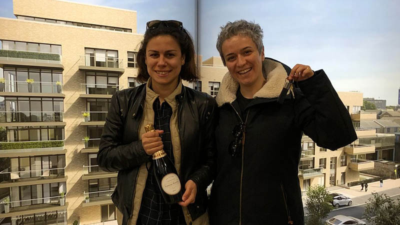 Duygu Baydur and her partner