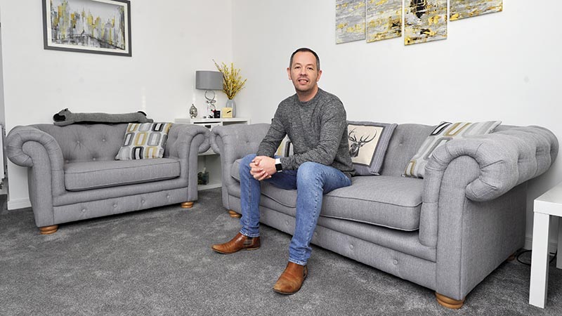 Darren Smith at home at Bellway's Essendene Rise