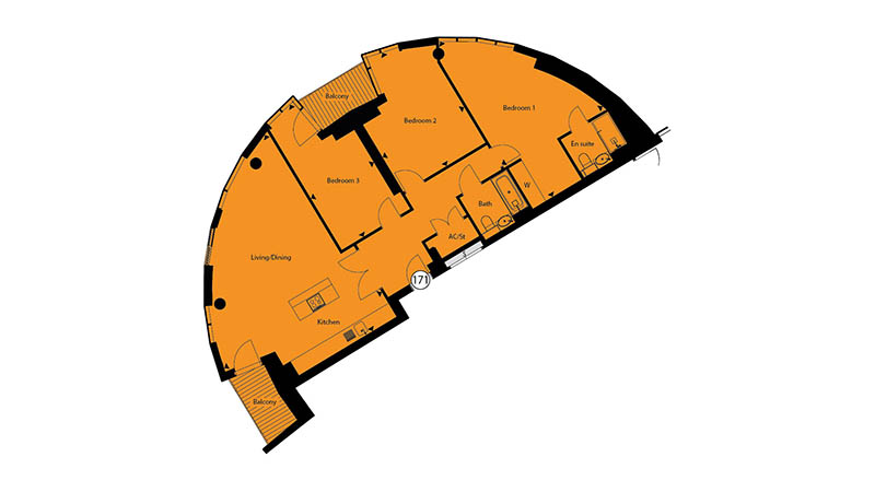 City North apartment floorplan (Telford Homes)