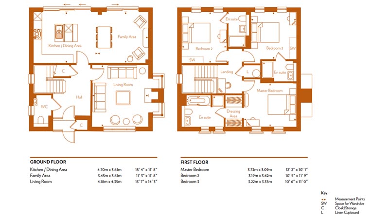 'The Charterhouse' floor plan, Pentland Homes