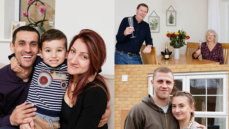 Happy buyers at Barratt Homes' Knights Park
