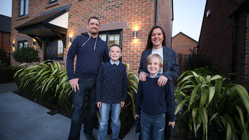 The Leafe family at Bellway's Hurworth Gardens