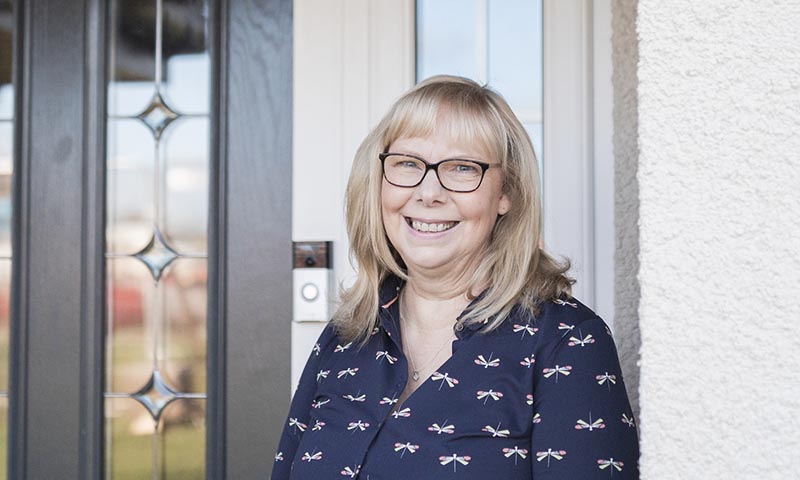 Nicky Mackenzie at home, St Mary's Garden Village