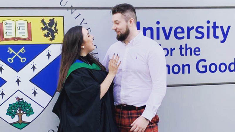 Engaged first-time buyers Terri and Nathan