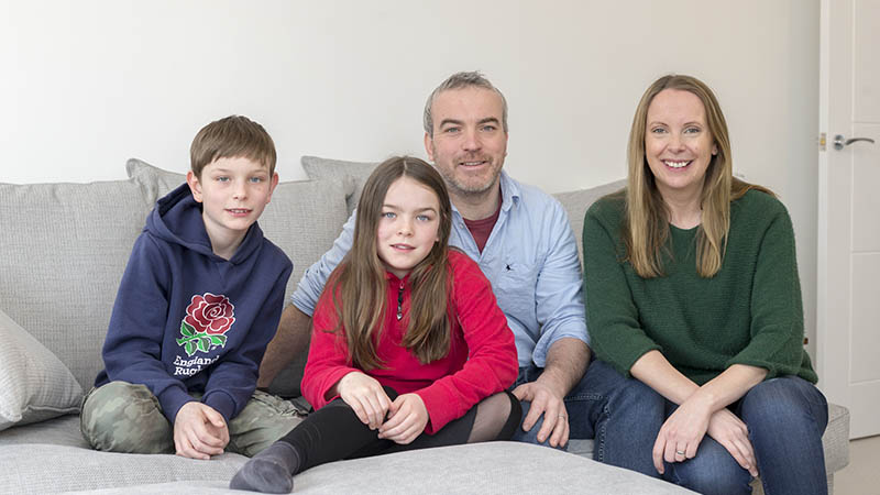 The Waite family at home at Watership Place
