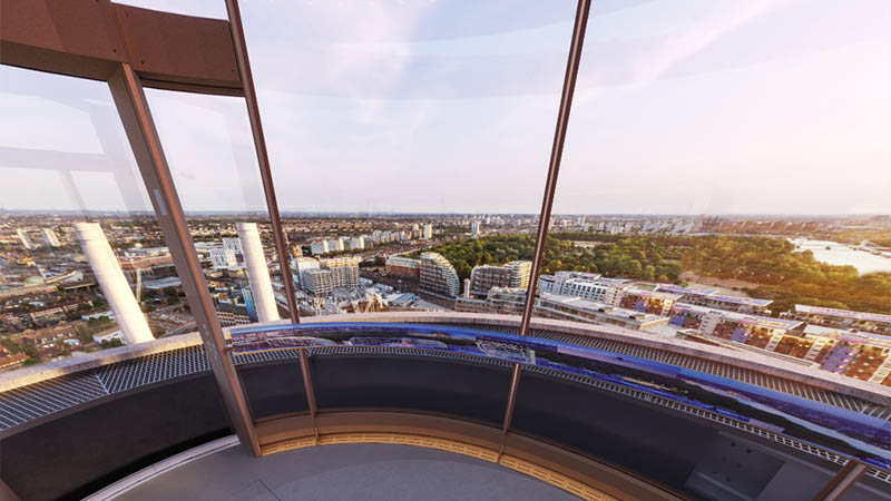 View from Chimney Lift (Battersea Power Station)