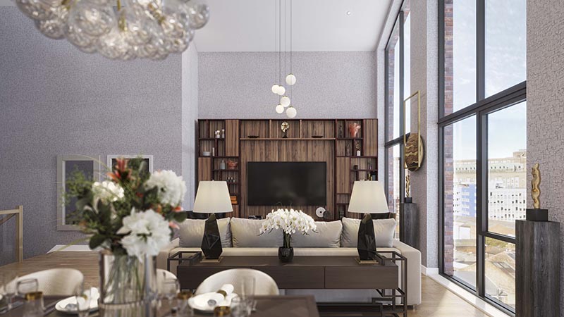 Loft-style apartment at Snow Hill Wharf