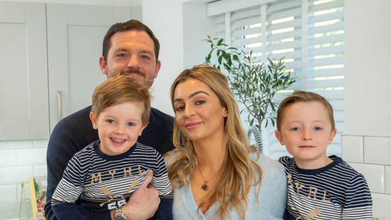 The Hourihan family at home at Hesketh Reach