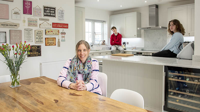 Debbie Marshall, Thomas and Georgia at home