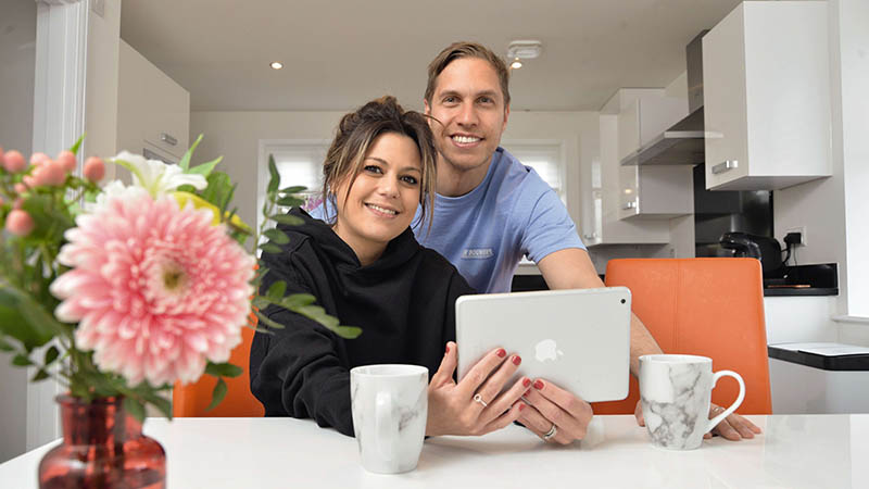 Darryl and Tali at home