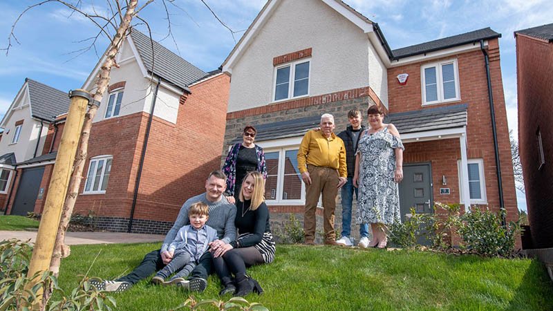 Julie, Bernice and the family at Grange Meadows