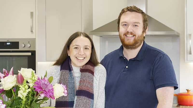Vicky and Alex at home at Lister Gardens