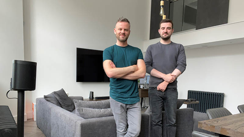 Mark and Leon at home at Boroughmuir