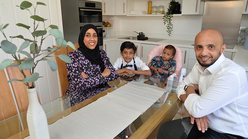 The Abdullah family at home at Heron's Mead