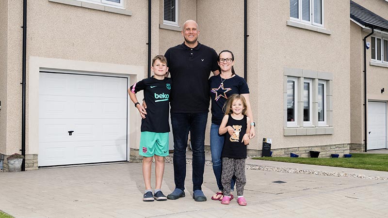 The O'Hara family at home at Oakbank