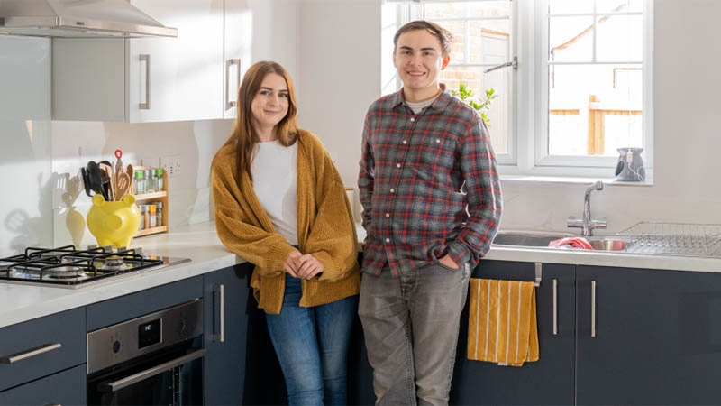 Charlotte and Conner at home at The Meadows
