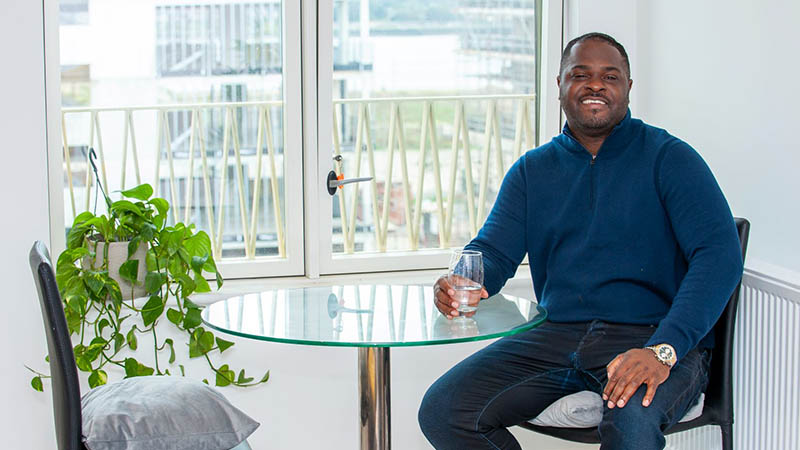 Machel Slack at home at Barking Riverside