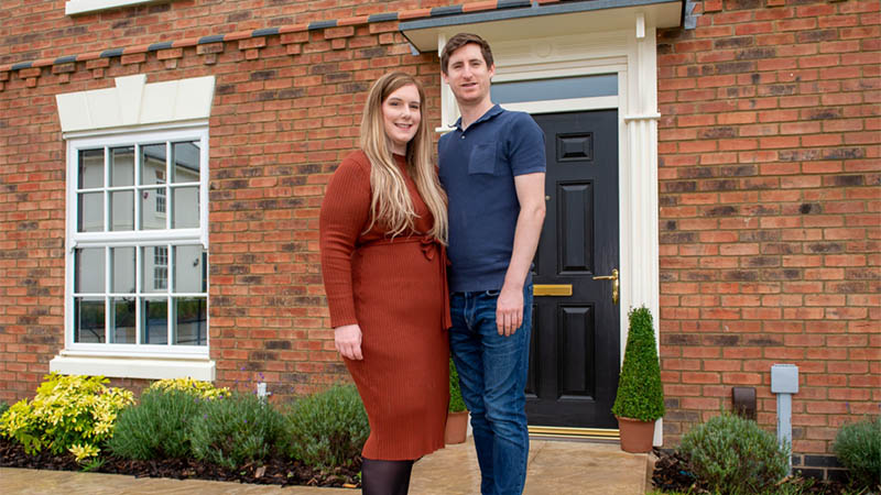 Katy and Mark at home at Lubenham View