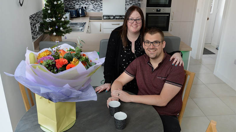 Tom and Catherine at home at Woodland Rise