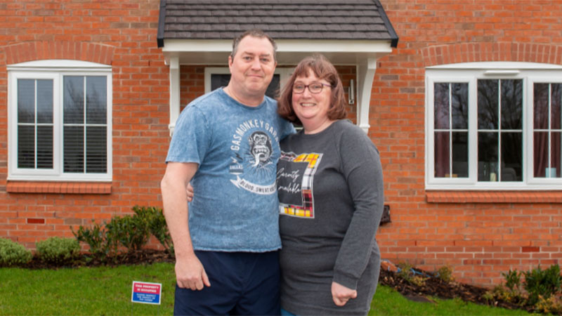 Tracy and Calvyn at home at Amber Rise