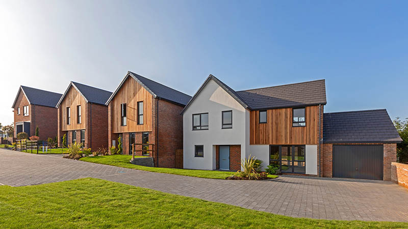 Street scene of Kingswood Homes development