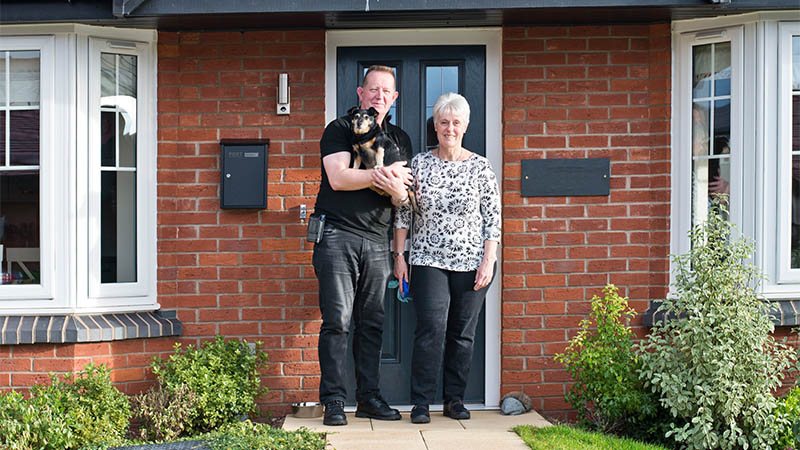 Tony and Sarah Cook at their new home 