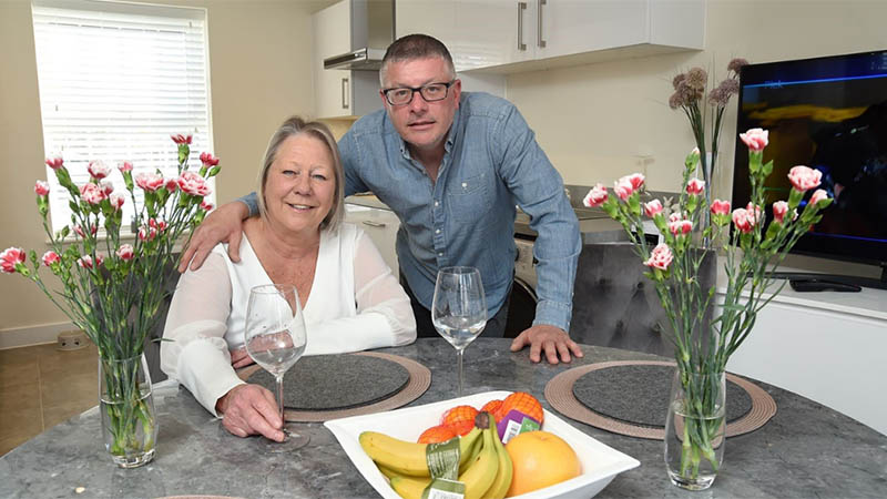Elaine and Mark at home Sanders Fields