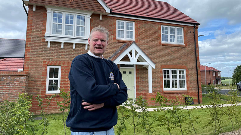 Norman Matthews and his new Lancaster Park home