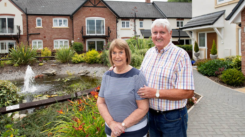 Elizabeth and John at home at Sanctuary Wilmslow