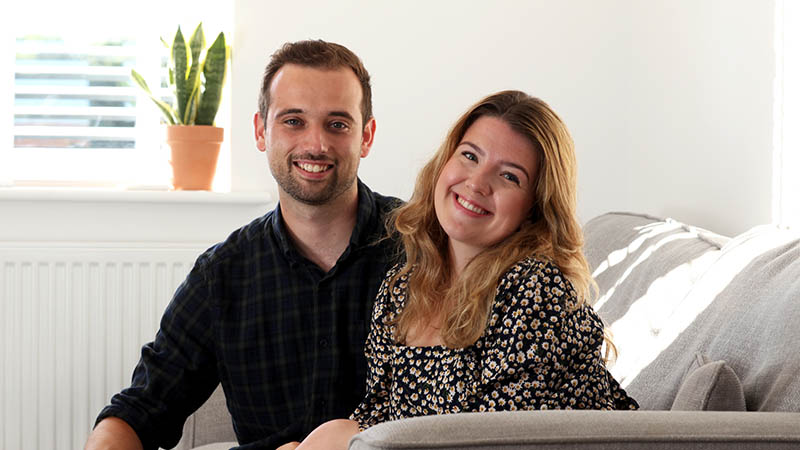 Tom and Danielle at home at Potters Wood
