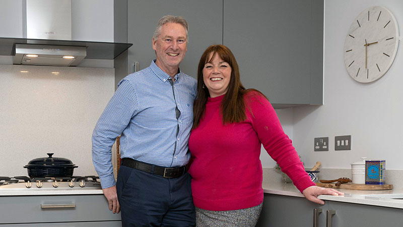 Ray and Sarah at home at Bellmount View