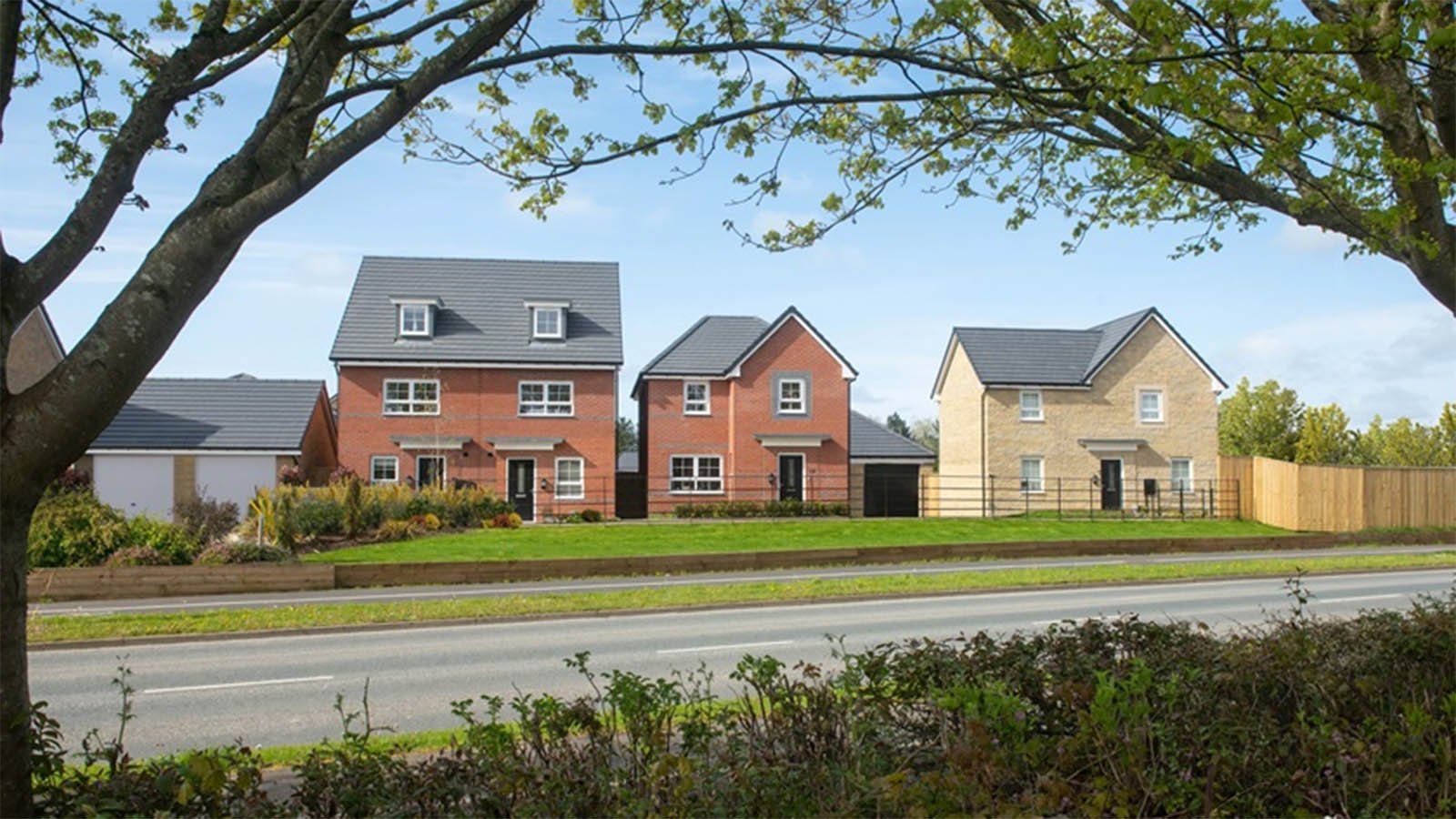 A street scene at Barratt's Cottam Gardens