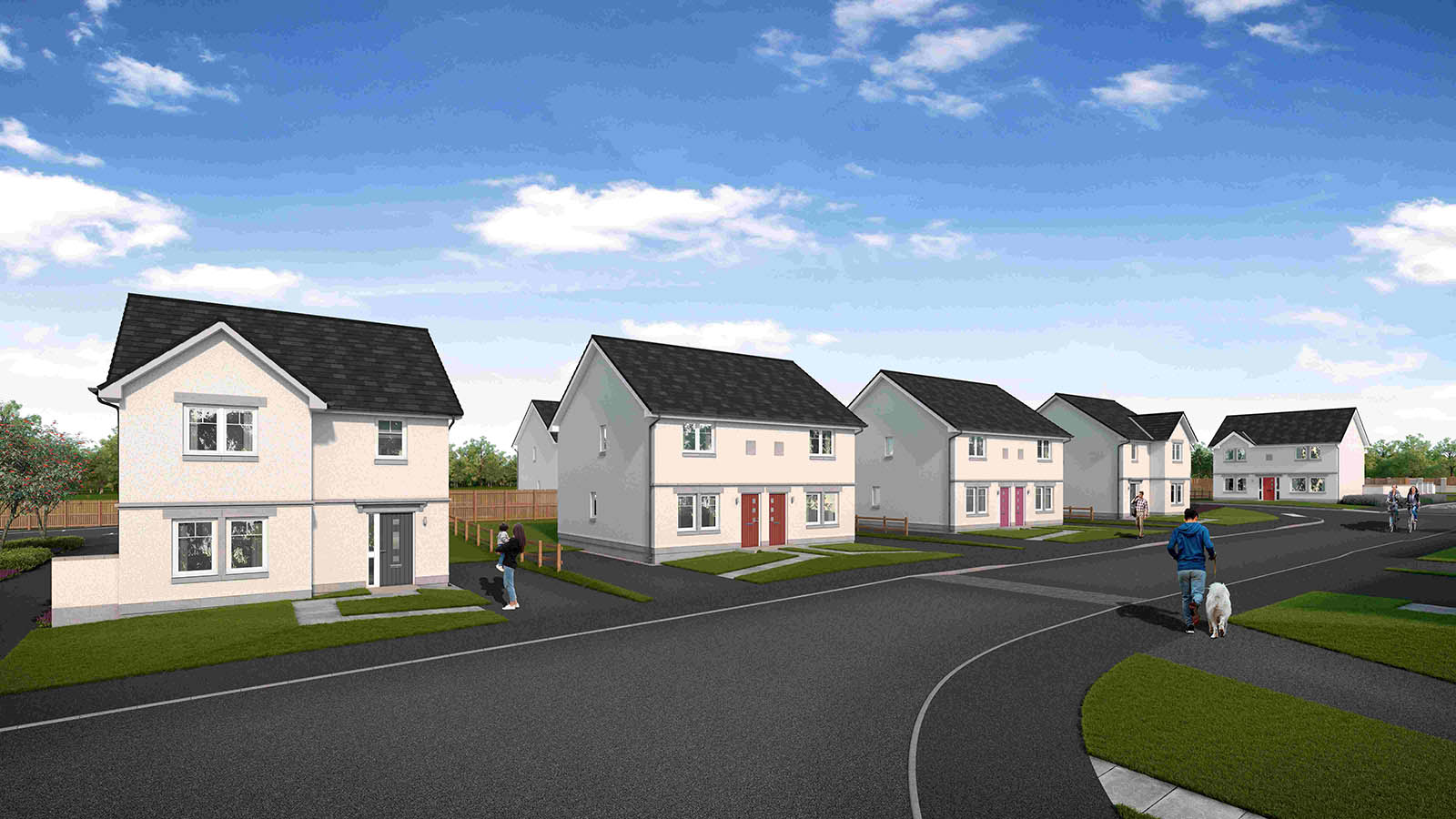 The Maples street scene (Tulloch Homes)