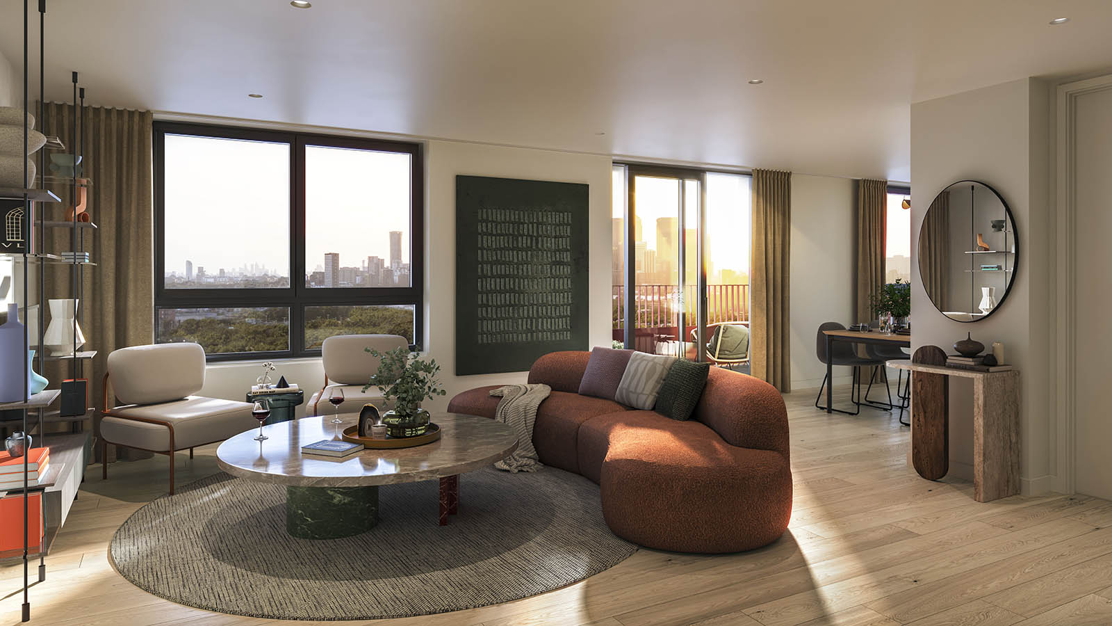 CGI of apartment at Parkview (Knight Dragon)