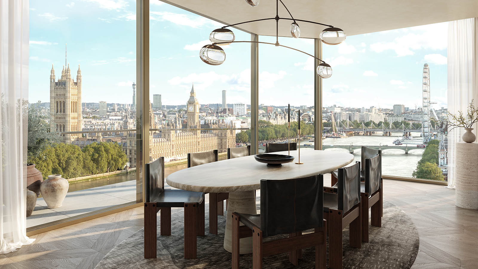CGI of the view from an apartment at The Doulton