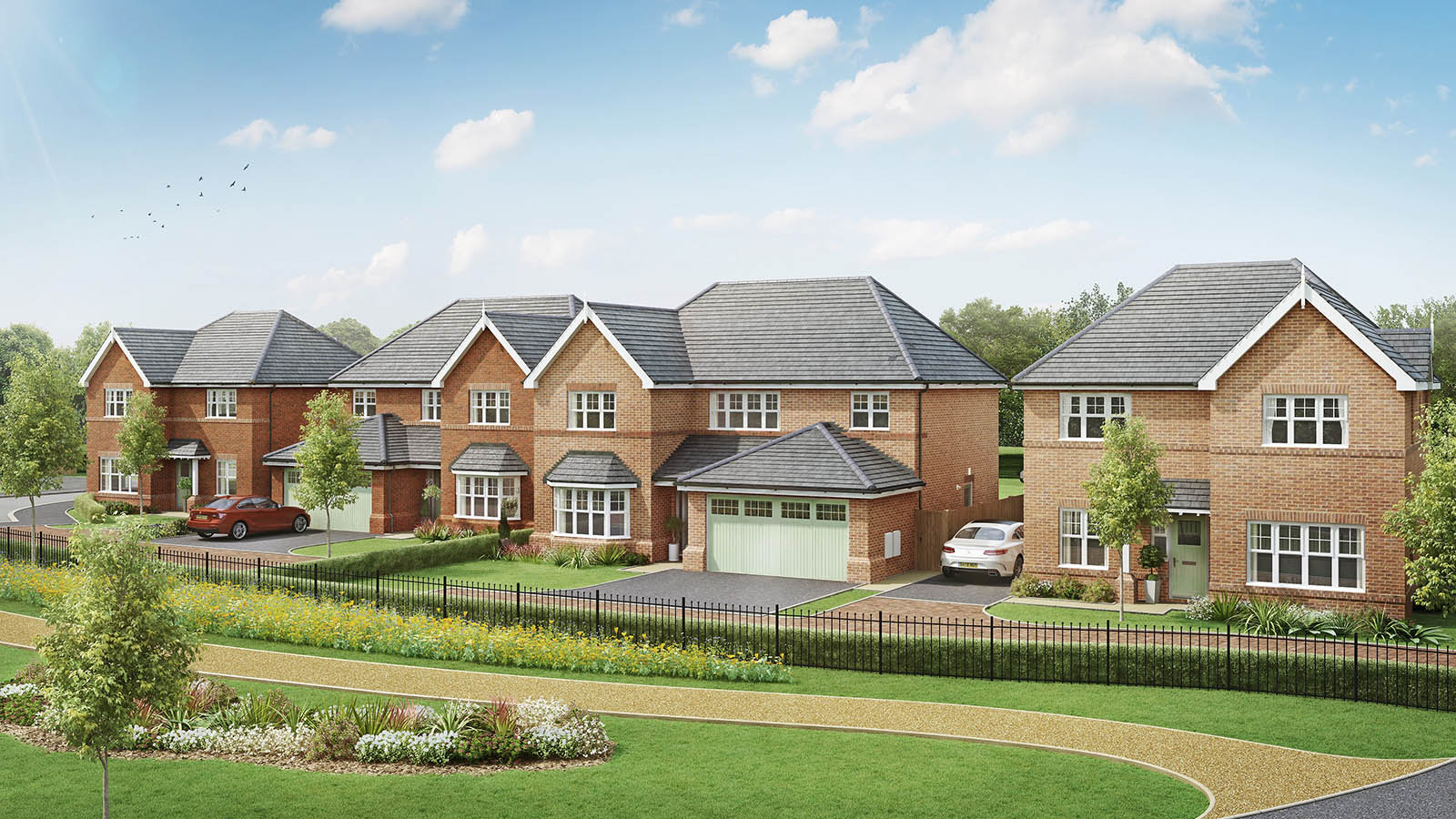 Typical Anwyl Homes street scene