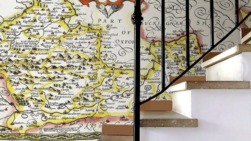 Try using a personalised wallpaper map