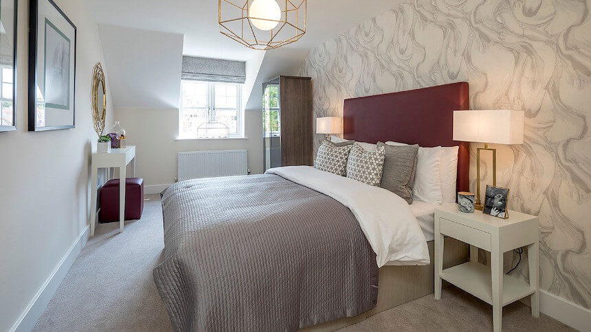 The second bedroom at The Hollies show home