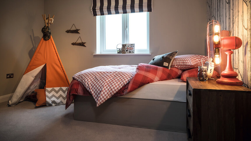 Child's bedroom at The Hollies show home