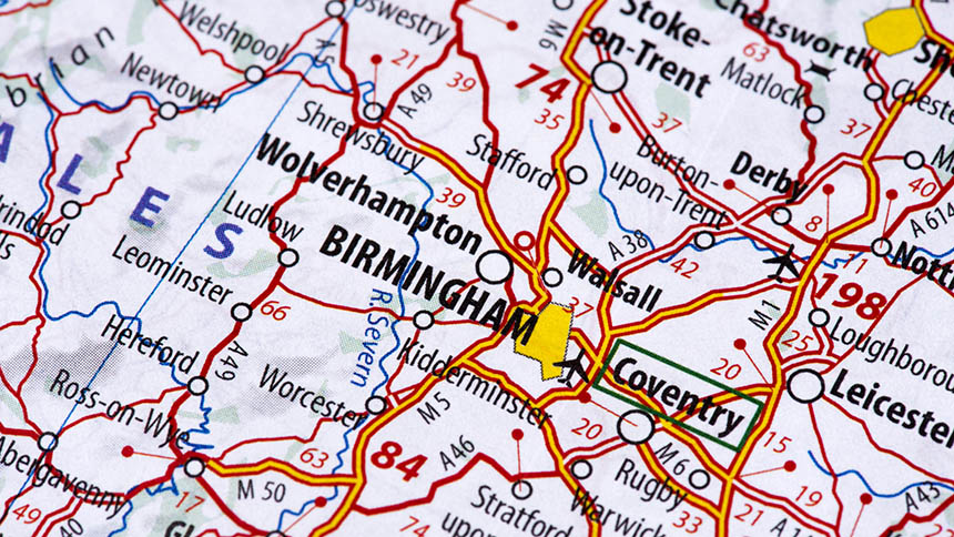 Birmingham on the map