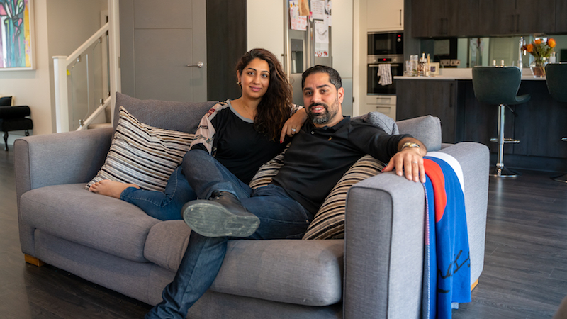 Jay and Sherina in their new home